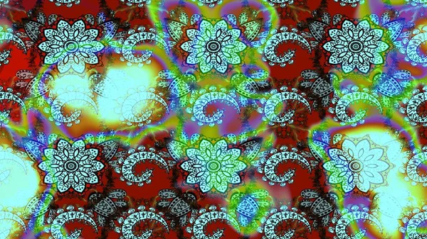 Raster illüstrasyonu. Tekstil veya kitap kapakları, imalat, duvar kağıtları, baskı, hediye paketi ve yapıştırma kitabı için çiçek eskizi geçmişi. Küçük ölçekli çiçeklerdeki basit sevimli desen.