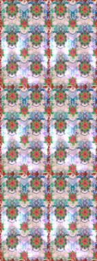 Çiçeksiz desenli arka plan, darbeler, sıçramalar, yaz çiçekleri. Raster illüstrasyonu. Tarafsız renklerde çiçekler.