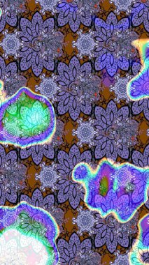 Çiçekli çizim şekli. Düz Çiçek Elementleri Tasarımı. Renkli Bahar Teması eskiz kalıbı. Mor renkte çiçekler.