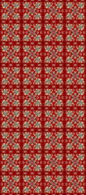 Geleneksel oryantasyon süsü. Kusursuz klasik raster kırmızısı, bej, kahverengi ve altın desenli. Klasik vintage arkaplan.