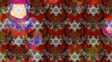 Düz Çiçek Elementleri Tasarımı. Raster. Renkli Bahar Teması çizim şablonu.