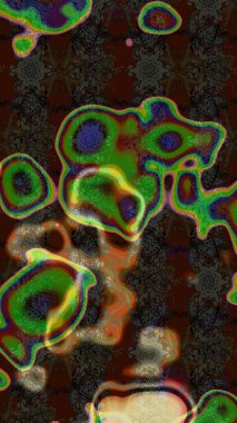 Çiçek desenli eskiz, darbeler, sıçramalar, yaz çiçekleri. Raster illüstrasyonu. Kahverengi ve gri renkte çiçekler.