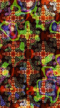 Eski usul. Raster illüstrasyonu. Raster. Eskiz geçmişi. Kumaş, tekstil, duvar kağıdı baskısı için. Tomurcukları çiçekli sevimli çiçek deseni..