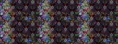 Güzel karalamalı çiçek desenli çizim. Küçük çiçekteki sevimli çiçek deseni. Raster illüstrasyonu. Güzel kumaş deseni.