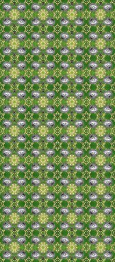 Kusursuz raster arka plan. Yeşil, gri ve nötr renklerde grafiksel, kusursuz desen. Duvar kâğıdı barok, İspanyol kumaşı. Kusursuz çiçek deseni.