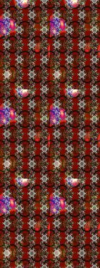 Hediye ambalaj kağıdı, tebrik kartları, posterler ve pankart tasarımı. Kahverengi ve kırmızı renkte çiçekler. Raster düz çiçek çizim deseni.