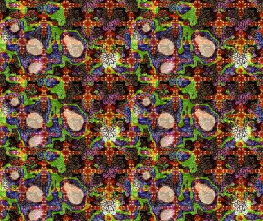 Raster illüstrasyonu. Kahverengi renkli çiçekler. Çizim çiçek deseni duvar kağıdı için kullanılabilir.