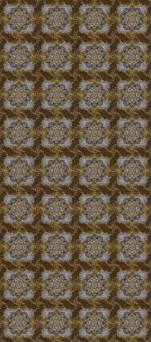 Kahverengi ve gri renkte desen. Kına dövmeli süs çiçekleri, altın çıkartmalar, mehndi ve yoga tasarımı, kartlar ve parmak izleri. Raster altın mehndi kusursuz desen.