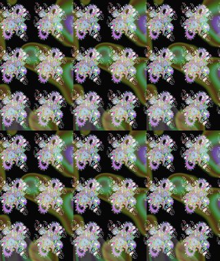 Raster Moda kumaş deseni. Çizgi çizimi kalıbı. Şirin çiçekler..