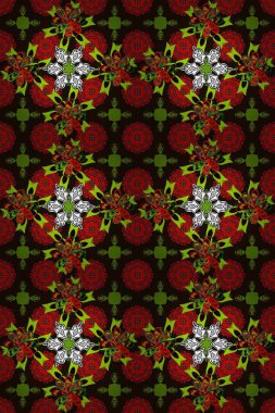 Küçük çiçekteki sevimli çiçek deseni. Kırmızı ve gri renkte çiçekler.