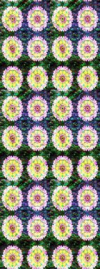 Tarafsız renklerde yaz çiçekleri. Raster illüstrasyonu. Raster çiçek desenli ve çiçekli..