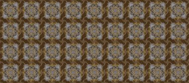 Kahverengi ve gri renkte desen. Raster Golden Mehndi kusursuz desen. Kına dövmeli süs çiçekleri, altın çıkartmalar, mehndi ve yoga tasarımı, kartlar ve parmak izleri..