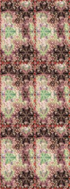 Düz Çiçek Elementleri Tasarım Raster illüstrasyonu. Çiçekli çiçek deseni, suluboya. Kahverengi ve bej renkli çiçekler. Renkli Bahar Teması çizim kalıbı.