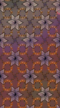 Şirin çiçek elementleri. Raster illüstrasyonu. Düz Çiçek Elementleri Tasarımı. Renkli Bahar Teması eskiz kalıbı. Çizim deseni Modaya uygun kumaş deseni.