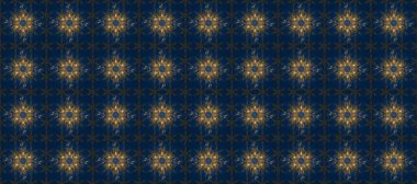 Çiçek süsü kumaş deseni, cam, çiçek desenli metal sarı, mavi ve kahverengi altın elementli. Klasik Raster altın deseni..