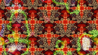 Moda baskısı, albüm, ambalaj kağıdı ve duvar kağıdı için zarif dekoratif süslemeler. Küçük çiçekli basit bir çiçek çizimi. Raster illüstrasyonu. Kırmızı renkte şirin çiçekler..