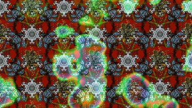 Elle çizilmiş sonbahar çiçeği deseni. Renkli yeşil ve kahverengi çizim kalıpları. Tekstil ve kapak tasarımı için mükemmel. Yeşil ve kahverengi renkli çiçekler. Doodle tarzı.