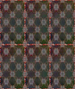 Gri ve kahverengi renkli çiçekler. Raster illüstrasyonu. Çiçek deseni. Şatafatlı bahar bahçesi dokusu. Gri ve kahverengi renklerde desensiz çiçek.