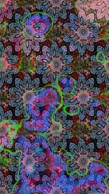 Yaz çiçekleri teması. El çizimi, soyut ve süslü elementler. Tarafsız ve mavi renkler. Klasik çiçekler. Suluboya resim taklit Raster illüstrasyonu.