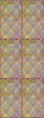 Raster illustration. Seamless floral pattern in folk style with flowers, leaves. Hand drawn.