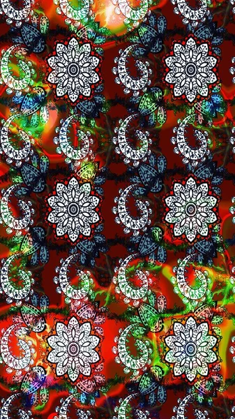 Raster Hip kumaş deseni. Eskiz Vintage Çiçek Deseni.