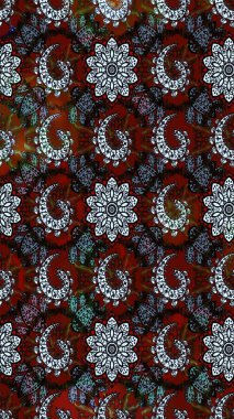 Klasik taslak çizimi. Çiçekli siyah ve kahverengi eskiz deseni. Raster çiçek izi..