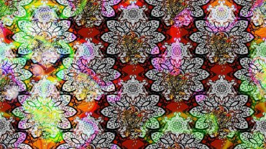 Sketch Colour Spring Theme eskiz kalıbı. Sevimli çiçek raster deseni. Düz Çiçek Elementleri Tasarımı. Gri ve nötr renkte çiçekler.