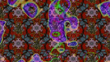 Sketch Floral Pattern in Raster illustration. Fancy fabric pattern. Colour Spring Theme sketch pattern Background. Flat Flower Elements Design.