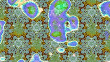 Düz Çiçek Elementleri Tasarımı. Renkli Bahar Teması eskiz kalıbı. Çiçek desenli eskiz, yaz çiçekleri. Yeşil renkte çiçekler.