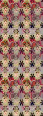 Çiçekli çiçek deseni, suluboya. Raster deseni. Süslü kumaş deseni.