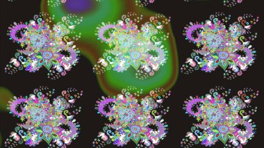 Güzel kumaş deseni. Bahar çiçekleriyle güzel bir çiçek deseni çizmişsin. Raster illüstrasyonu.