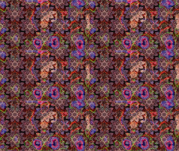 Düz Çiçek Elementleri Tasarımı. Pembe renkli çiçekler. Raster illüstrasyonundaki çiçek desenli çizim. Renkli Bahar Teması çizim şablonu.