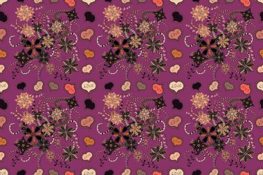 Hoş renklerde çiçekler. Çiçekli karalama şeklinde Raster çiçek deseni. Nazik, narin çiçek arkaplanı.