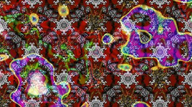 Gri ve kahverengi renkli güzel bir tekstil. Raster illüstrasyonu. Suluboya çiçekli çiçek deseni.