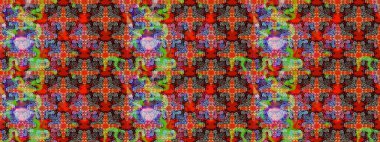 Kırmızı ve kahverengi renkli Asya tekstili. Raster illüstrasyonu. Suluboya çiçekli çiçek deseni.