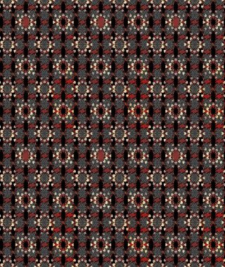 Raster güzel bir çiçek deseni çizmiş. Siyah ve kahverengi renkte çiçekler. Tatil havası. Nazik romantik baskı. Bahar mevsimi.