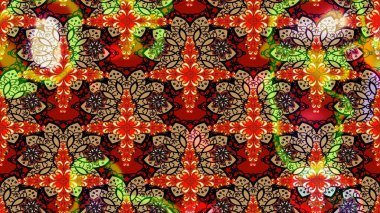 Moda baskısı, albüm, ambalaj kağıdı ve duvar kağıdı için zarif dekoratif süslemeler. Kırmızı renkte sevimli çiçekler. Küçük çiçekli basit bir çiçek çizimi. Raster illüstrasyonu.