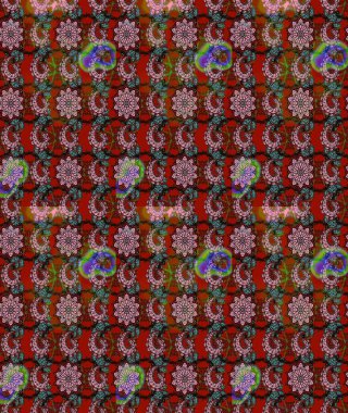 Kahverengi ve kırmızı renkte çiçekler. Küçük çiçekte sevimli çiçek deseni var..