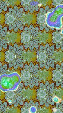 Robot resim. Küçük çiçekteki sevimli çiçek deseni. Raster illüstrasyonu.