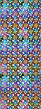 Mavi ve yeşil renkli çiçekler. Yumuşak, bahar çiçekli arka plan. Raster çiçek desenli ve çiçekli..