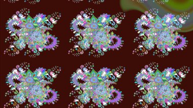 Renkli Bahar Teması eskiz kalıbı. Çocuk stili. Çiçekli eskiz arkaplanı. Düz Çiçek Elementleri Tasarımı.