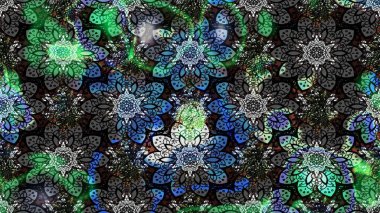 Vadinin gri ve siyah renkli çiçekleri. Çiçeksel çizim kalıbının çizimi.