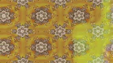 Renkli unsurlarla hareketli arka plan görüntüleri. Çiçekler. Eski model. Bayrak tarzı. Video kaydı. Şablon. Döngü. Kusursuz..