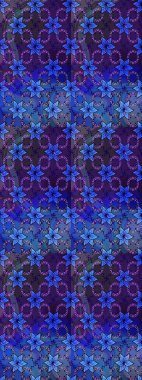 Renkli Bahar Teması eskiz kalıbı. Süslü kumaş deseni. Raster illüstrasyonundaki çiçek desenli çizim. Düz Çiçek Elementleri Tasarımı.