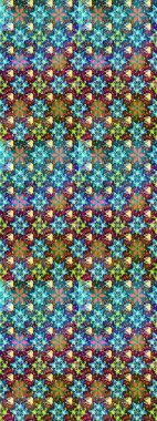 Bahar mevsimi. Tatil havası. Raster dikişsiz şirin çiçek deseni. Mavi ve yeşil renkli çiçekler. Nazik romantik baskı.