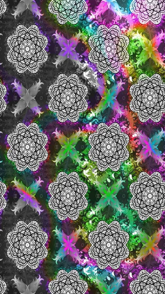 Gri ve yeşil yapraklı yabani çiçekler. Raster illüstrasyonu. Eskiz arkaplan modeli. Suluboya, elle çizilmiş.