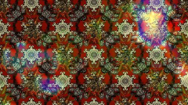 Çiçekli karalama şeklinde Raster çiçek deseni. Nazik, sevimli çiçek arkaplanı. Kahverengi renkte çiçekler.