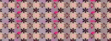 Çiçek arkaplan. Tarafsız ve bej renkli şirin tekstil tarzında. Raster illüstrasyonu. Çiçek duvar kâğıdı. Renkli, pürüzsüz desen.