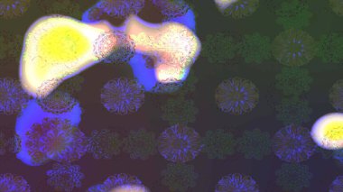 Gri renkli çiçekler. Robot resim. Raster illüstrasyonu. Şirin çiçek elementleri..