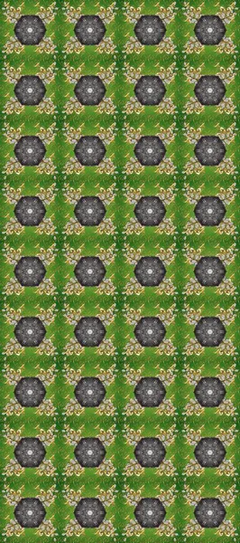 Senin tasarımın için, duvar kağıdı. Raster geometrik arka plan. Tarafsız, yeşil ve gri renklerde altın çiçekli altın desenler. Altın rengi kusursuz illüstrasyon.